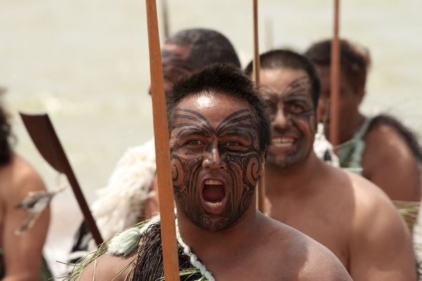 用纹身人头作为货币的毛利部落