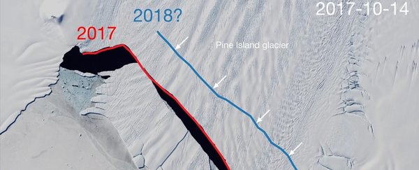 南极洲冰川又要损失一大块